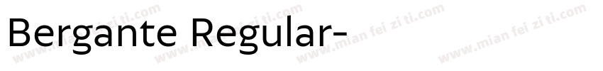 Bergante Regular字体转换